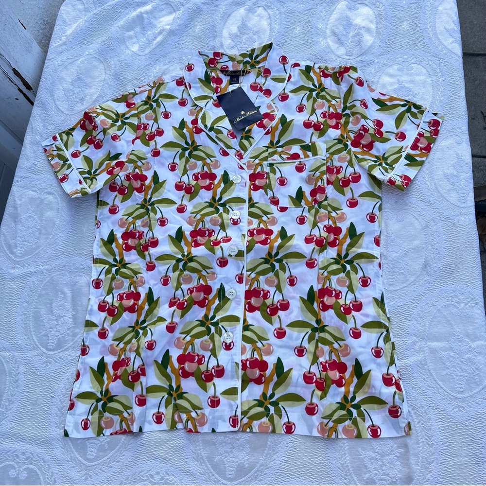 Brooks Brothers Cherry Print Pajama Set NWT